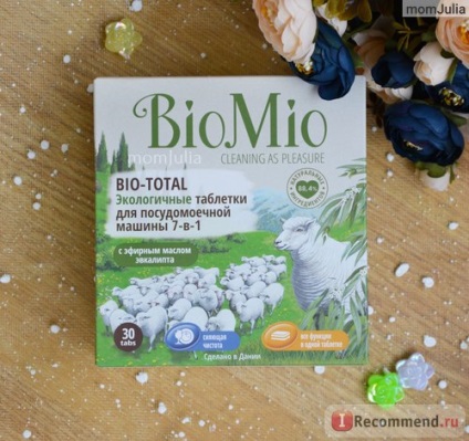 Biomio bio comprimate ecologice ecologice pentru mașină de spălat vase 7 în 1 cu ulei esențial de eucalipt -