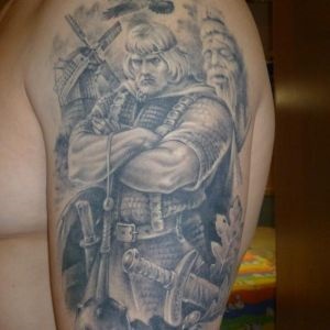 Bogatyr tetoválás (érték, vázlatok, fényképek), tattoofotos