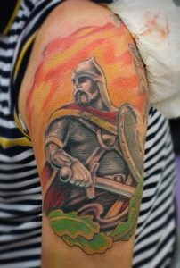 Bogatyr tetoválás (érték, vázlatok, fényképek), tattoofotos