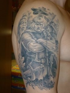 Bogatyr tetoválás (érték, vázlatok, fényképek), tattoofotos