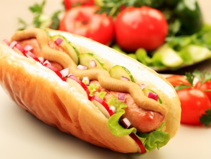 Dán hotdog recept fotókkal -, hogyan kell főzni otthon, házi receptek, fotók