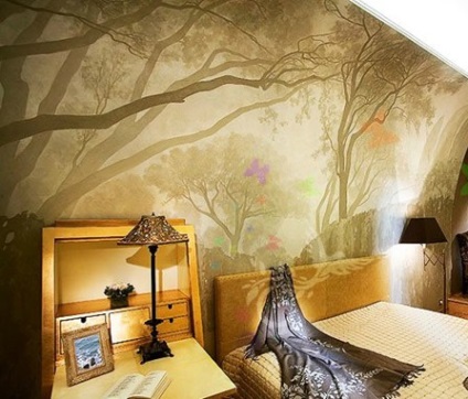 Designul tavanului într-o cameră cu plafoane teșite, fotografia designului plafoanelor conice