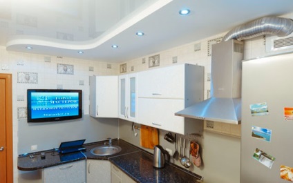 Duplex a konyhában mennyezeti gipszkarton - fotók, szerelési anyagok, opciók