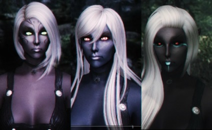 Elder derulează 5 fețe presetate frumoase pentru elfiks întunecate (dunmerov) - fișiere - patch, demo, demo
