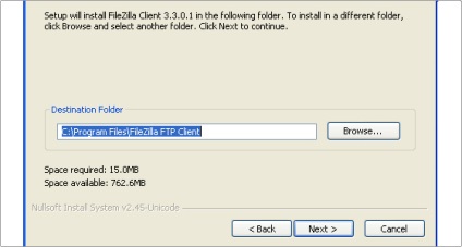 Programul de instalare tutorial Filezilla