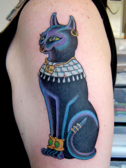 Fotografie și semnificație zeita de tatuaj Bastet