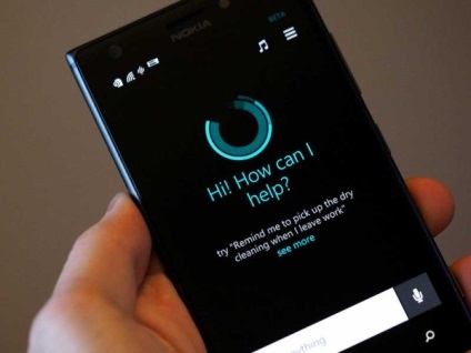 Asistent de voce microsoft cortana pentru telefonul cu ferestre os