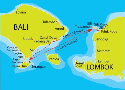 Hogyan lehet eljutni Gili Meno - a járatot Bali, ingajárat a szigetre