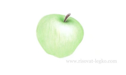 Cum de a desena un măr în etape cu un creion