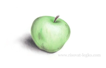 Cum de a desena un măr în etape cu un creion