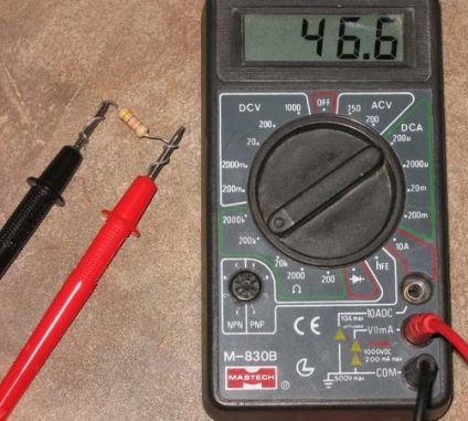 Cum să verificați rezistorul (rezistența) cu ajutorul unui multimetru (dispozitiv universal) - aproximativ