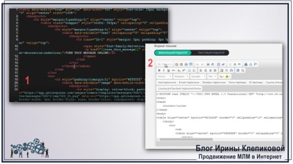 Cum de a crea o frumoasă html scrisoare în serviciul justclick, afaceri MLM pe Internet