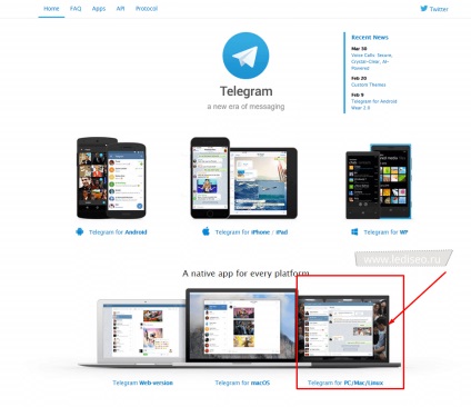 Cum să instalați telegrame pe un computer și pe telefon, un blog al Natalie Yashina