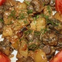 Burgonya gombával - (több mint 22 receptet) a fotók