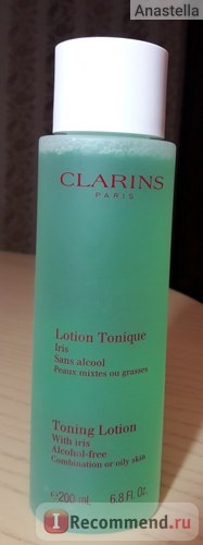 Loțiune pentru clarinele de față purificarea tonicului tonic cu iris fără alcool - 