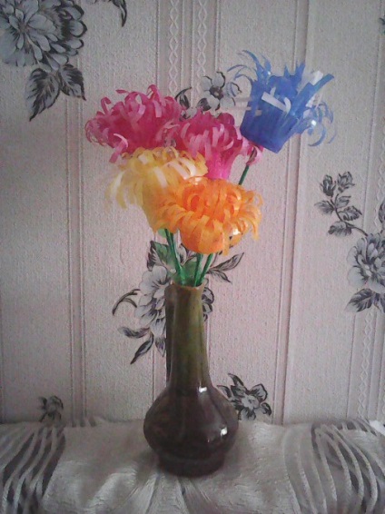 Master-clasa de a face flori din cupe de plastic 