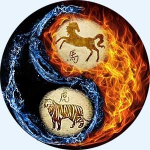 Férfi ló - nő-tiger kompatibilitás (férfi-női lovas Tiger kompatibilitás) Man-ló - egy női Tiger kompatibilitás