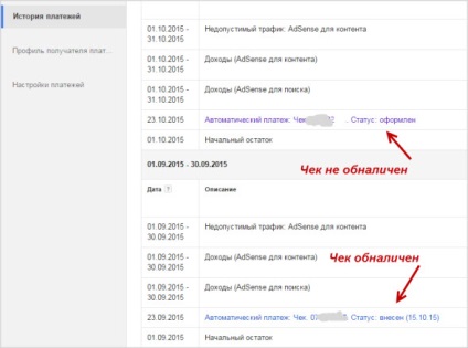 Nu a venit verifica google adsense - retransmiterea plății