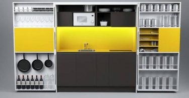 Design ireal de bucătărie într-un micro-apartament de 7 m2!