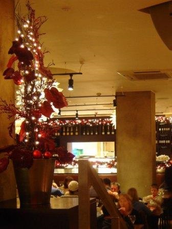 Karácsonyi dekoráció az étterem, a díszítés az étterem az új év, Szilveszter kreatív urkashenie