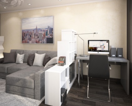 Апартамент с една спалня, интериорен дизайн в Толиати
