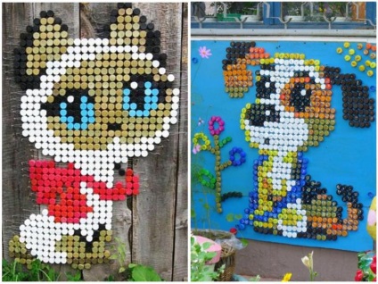 Artizanat din plută din sticle de plastic pentru grădină și grădină, fotografie