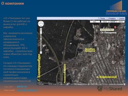 Prezentare privind prezentarea panoramei companiei de construcții