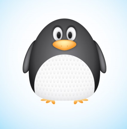 Döntetlen vicces vektor pingvin Adobe Illustrator - fotóbank blog pressfoto