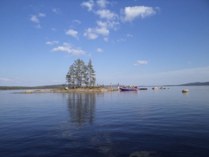 Северна Карелия езерото Tikshozero Винчи-Knyazhegubskaya Reservoir-Knjazhaja