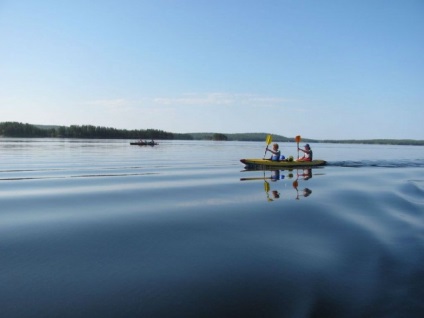 Северна Карелия езерото Tikshozero Винчи-Knyazhegubskaya Reservoir-Knjazhaja