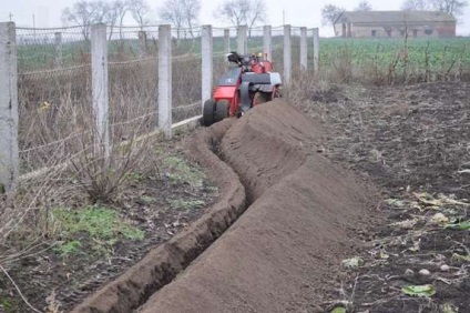 Lățimea șanțului pentru așezarea apei și a apelor uzate