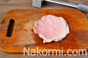 Carne de porc cu brânză în rețetă cuptor cu fotografie