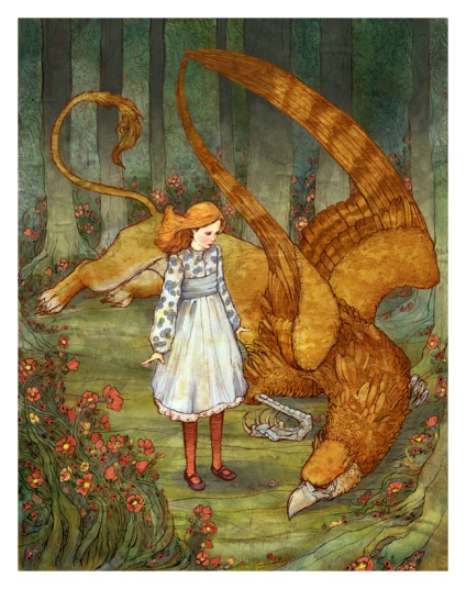 Decorațiuni alice și gryphon