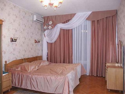 Alegeți lambrequin perdele pentru dormitor (foto) soluții frumoase
