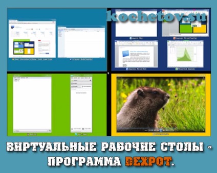 Desktopuri virtuale - program dexpot - cum să creați un site web