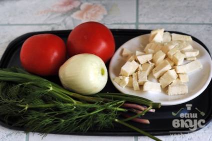 Jellied plăcintă cu roșii și brânză (rețetă foto pas cu pas)