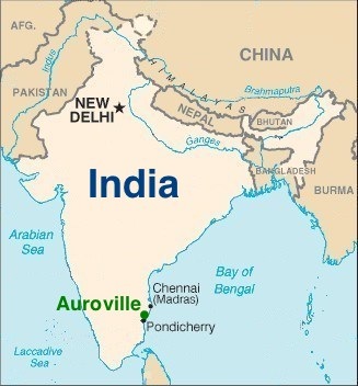 Auroville - a jövő városa partján az Indiai-óceán