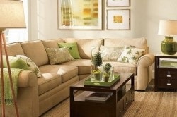 Bezhevyi kanapé a nappaliban belsejében előnyeit és gyengeségeit