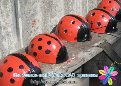 Ladybug din ciment