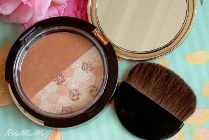 Enprani delicate radiance multi duo - blush-bronzer și highlighter într-o cutie minunată cutie de pulbere