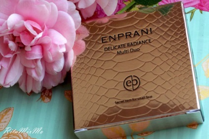 Enprani delicate radiance multi duo - blush-bronzer și highlighter într-o cutie minunată cutie de pulbere