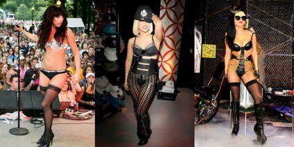 Az ábra a Lady Gaga, mint az énekes teste változott karrierje