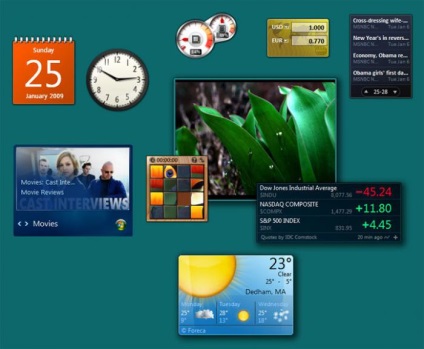 Gadgets a Windows 7, hogyan kell megjavítani őket