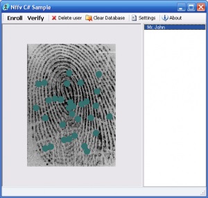 Folosind un scaner de amprente în aplicațiile Windows, blogul echipei dv