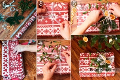 Cum să împachetați frumos un cadou cu propriile mâini de ambalare pentru cadouri de Anul Nou