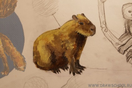 Cum de a desena capybaru