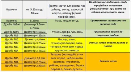 Ce împușcat pentru a trage o rață în toamna - alegerea de numere și caracteristici