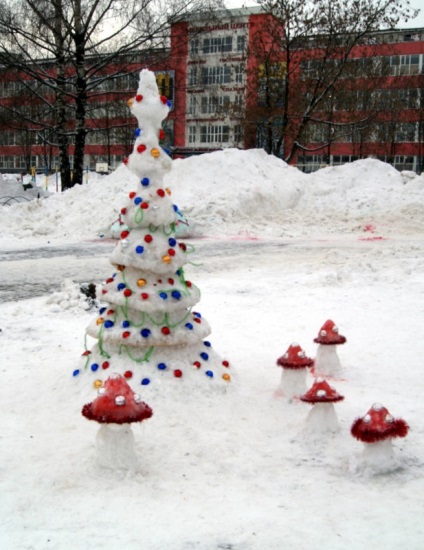 Cum sa faci un copac din zăpadă