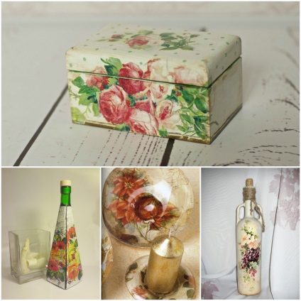 Clasa master pe prețurile decoupage, fotografii și videoclipuri pentru începători