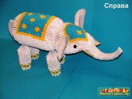 Modular origami indian elefant-master-clasa de clasă cu turn-based fotografie